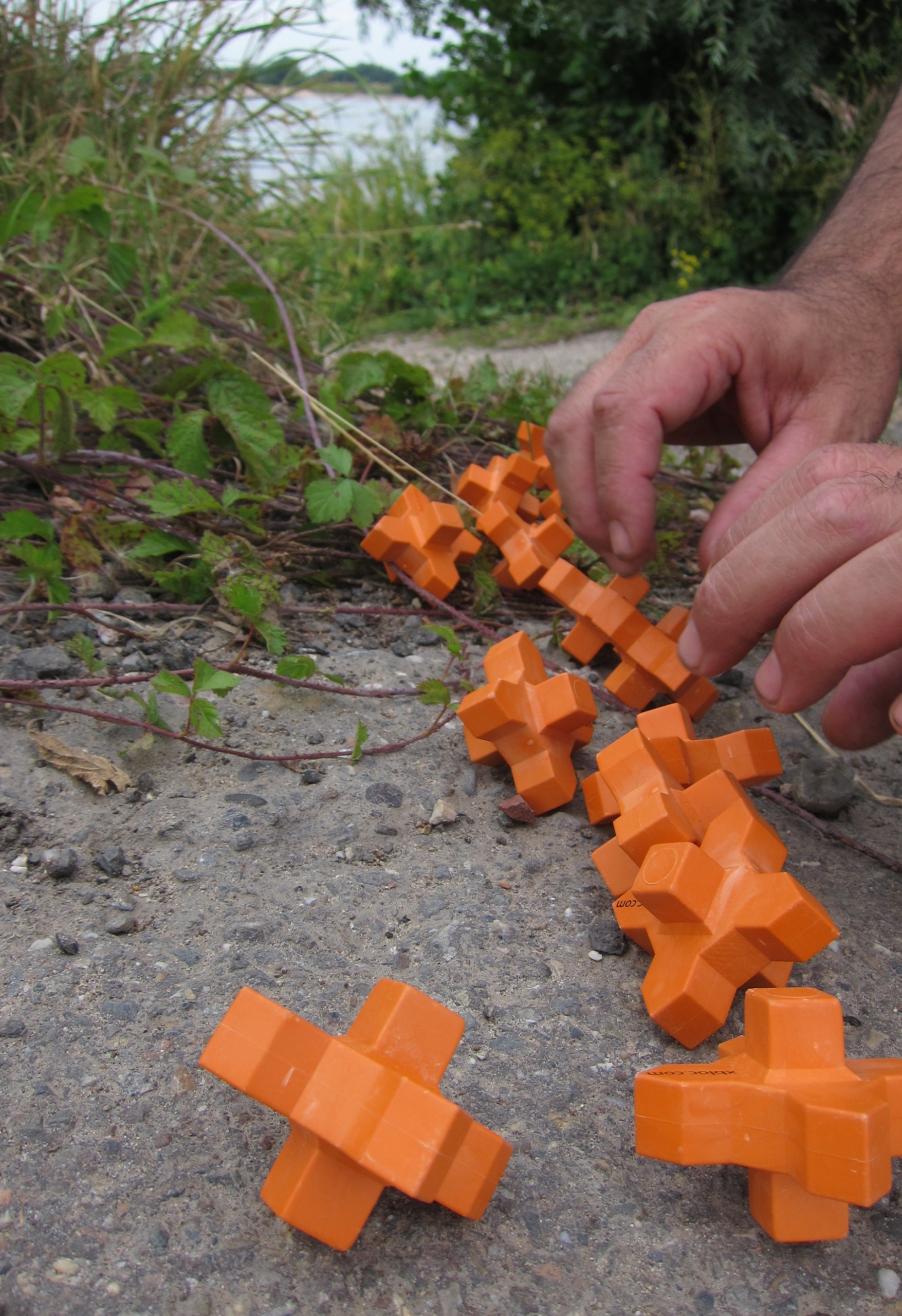 breakwater block installation